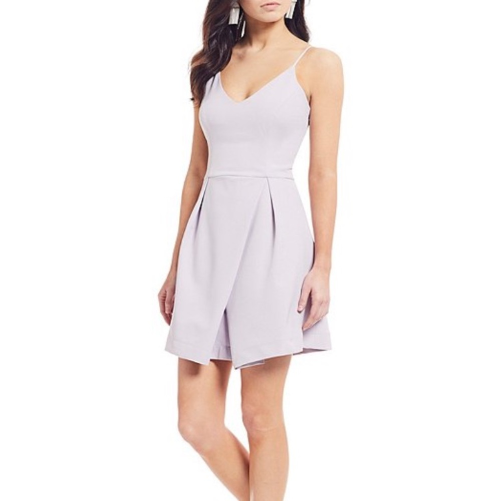 GB Lavender V-Neck Swing Dress